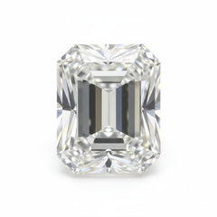 Lab Grown Diamond 1PC Medium 7x10 MM Emerald Faceted White High-Quality Man Made Loose Gemstones
