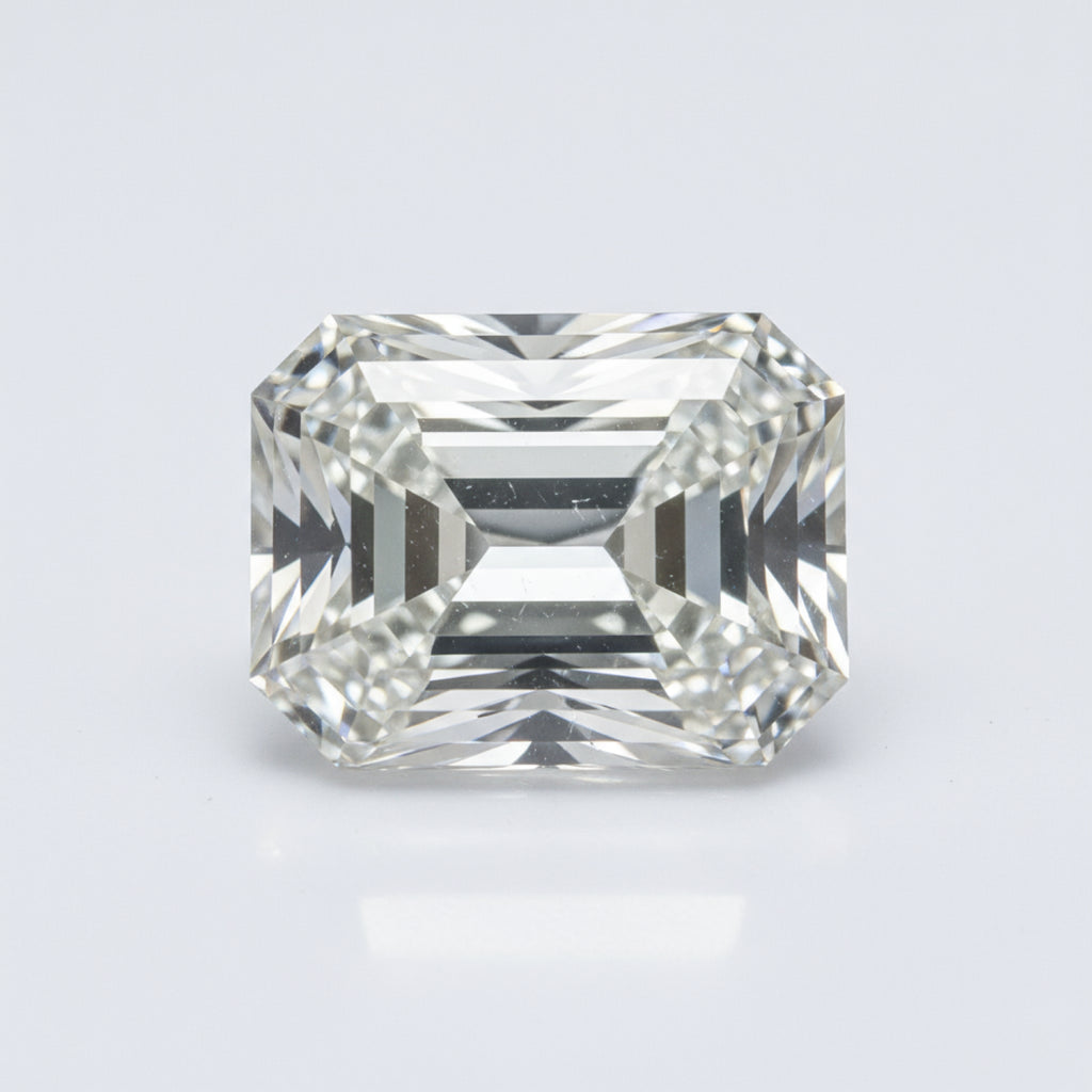 Lab Grown Diamond 1PC Medium 7x10 MM Emerald Faceted White High-Quality Man Made Loose Gemstones