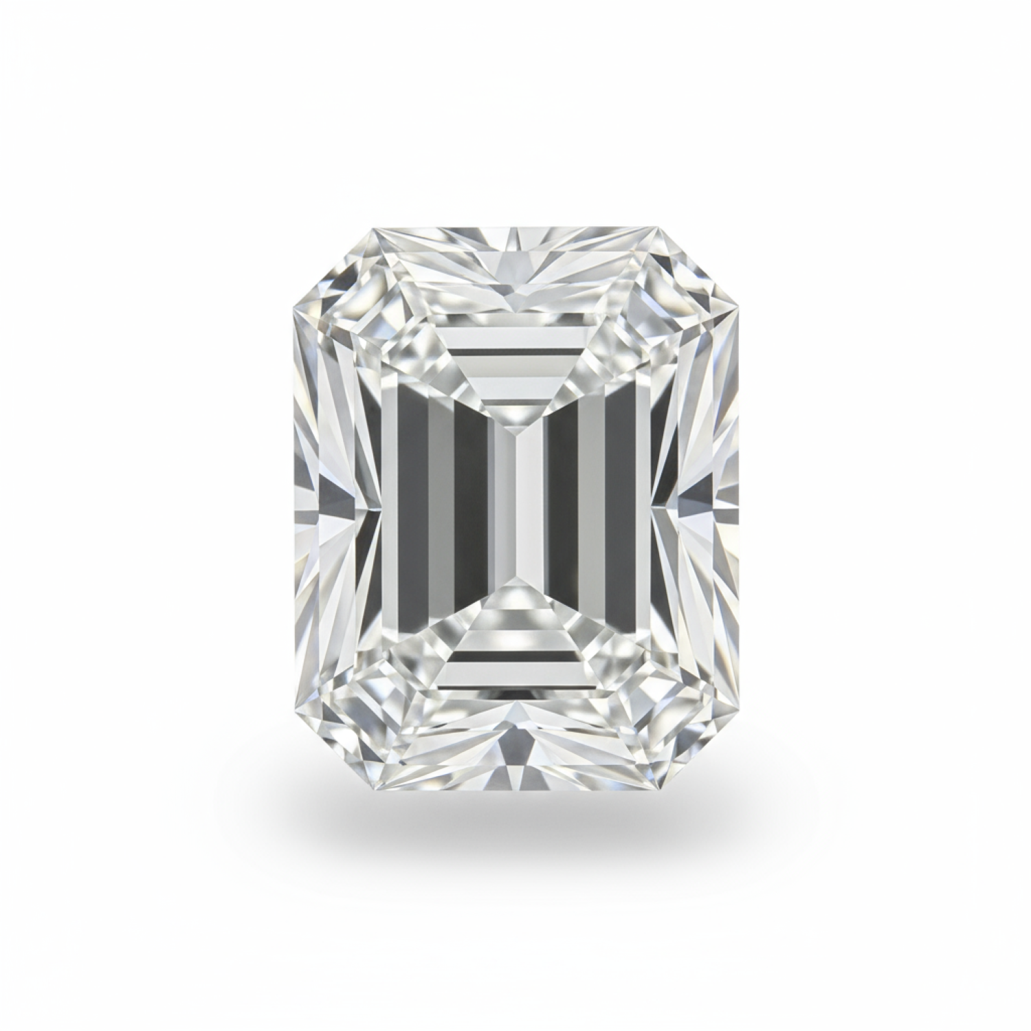 Lab Grown Diamond 1PC Small 7x9 MM Emerald Faceted White Fine Man Made Loose Gemstone Imagen principal del producto