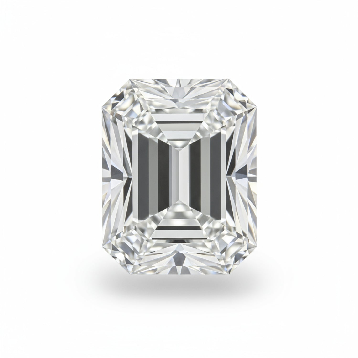 Lab Grown Diamond 1PC Small 7x9 MM Emerald Faceted White Fine Man Made Loose Gemstone