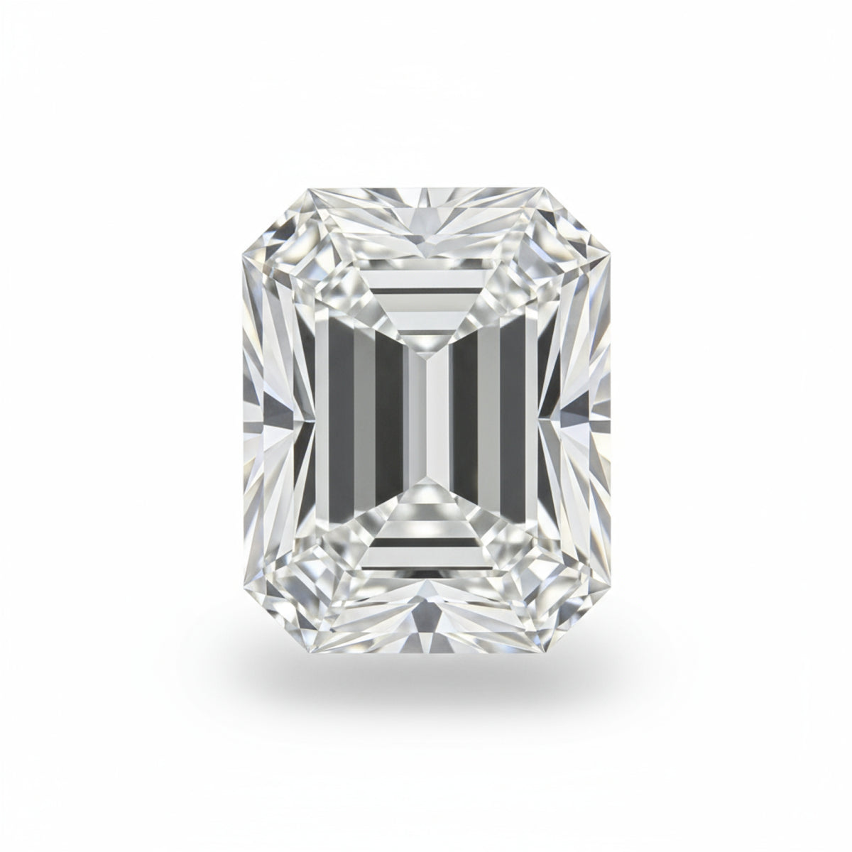 Lab Grown Diamond 1PC Small 7x9 MM Emerald Faceted White Fine Man Made Loose Gemstone