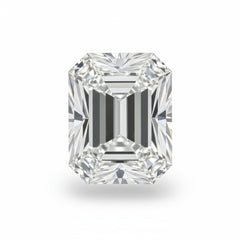 Lab Grown Diamond 1PC Small 7x9 MM Emerald Faceted White Fine Man Made Loose Gemstone