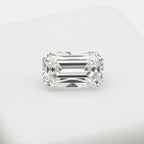 Lab Grown Diamond 1PC Small 7x9 MM Emerald Faceted White Fine Man Made Loose Gemstone