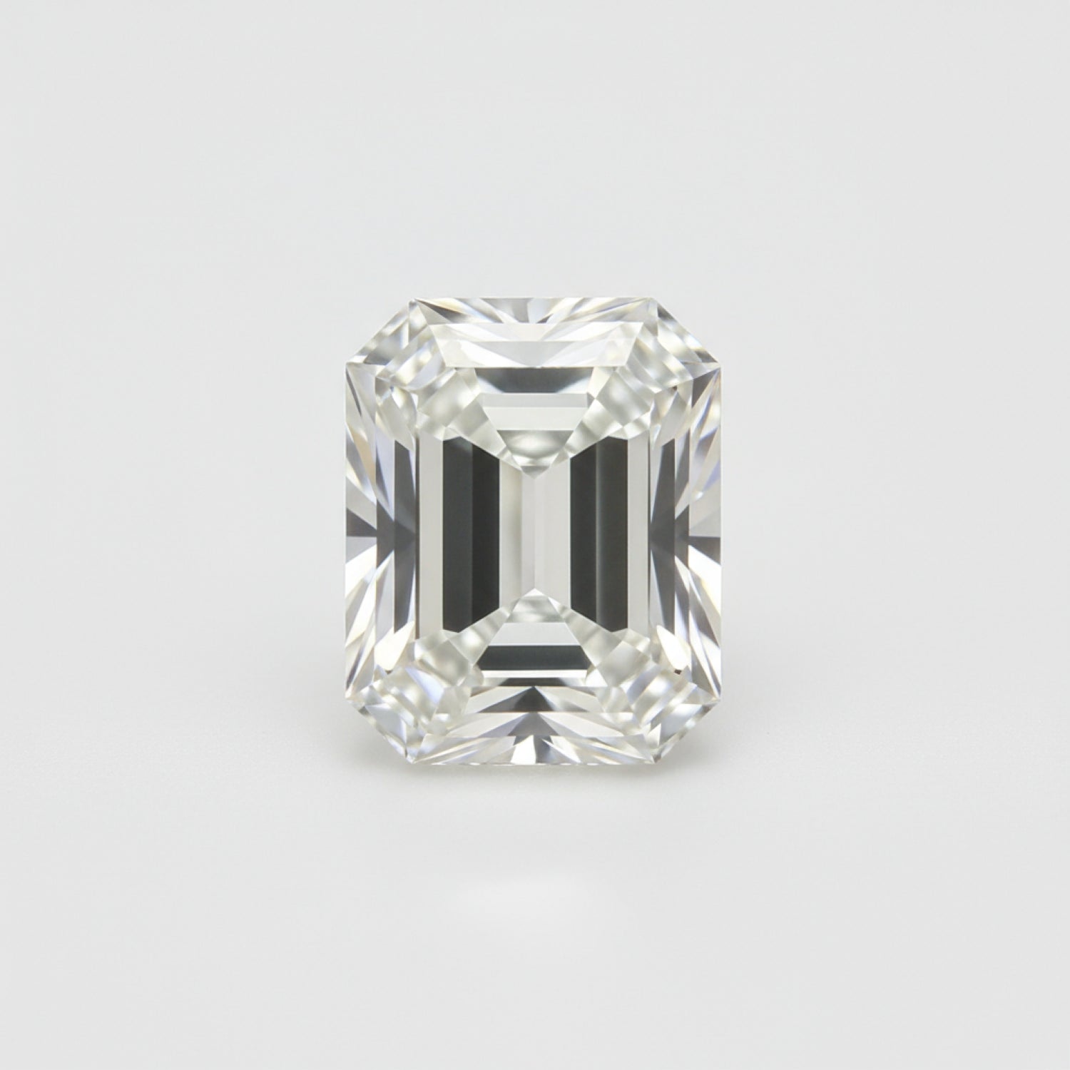 Lab Grown Diamond 1PC Medium 8x10 MM Emerald Faceted White Natural Man Made Gems