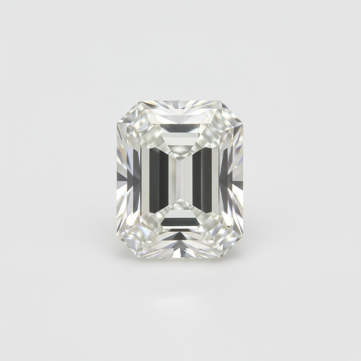 Lab Grown Diamond 1PC Medium 8x10 MM Emerald Faceted White Natural Man Made Gems