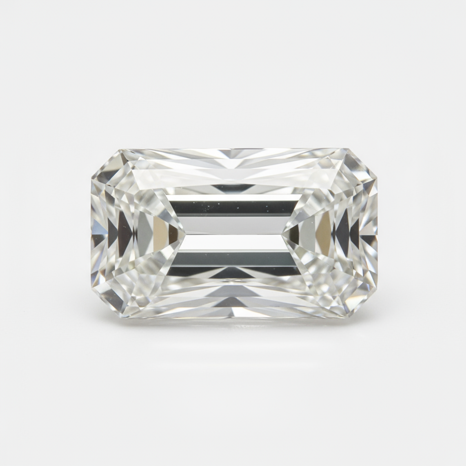 Lab Grown Diamond 1PC Medium 8x10 MM Emerald Faceted White Natural Man Made Gems Secundaire afbeelding