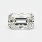 Lab Grown Diamond 1PC Medium 8x10 MM Emerald Faceted White Natural Man Made Gems