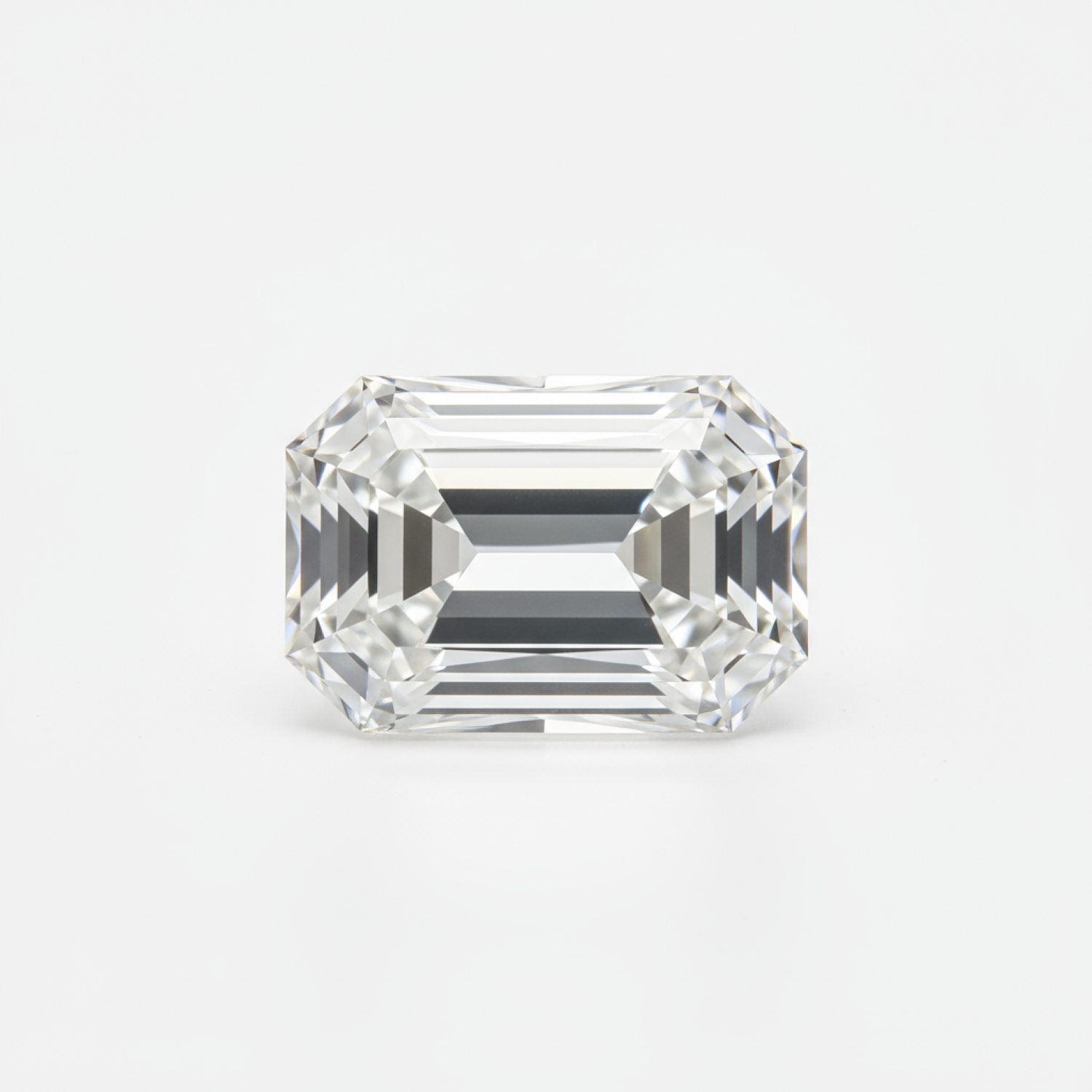 Lab Grown Diamond 1PC Large 8x12 MM Emerald Faceted White Superior Man Made Loose Gemstone Sekundär produktbild