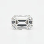 Lab Grown Diamond 1PC Large 8x12 MM Emerald Faceted White Superior Man Made Loose Gemstone