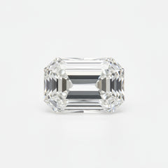 Lab Grown Diamond 1PC Large 8x12 MM Emerald Faceted White Superior Man Made Loose Gemstone