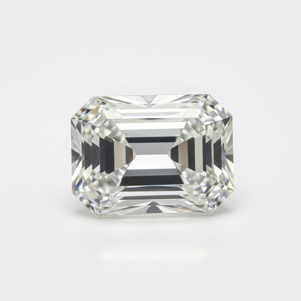 Lab Grown Diamond 1PC Large 9x11 MM Emerald Faceted White Genuine Man Made Loose Gems
