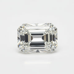 Lab Grown Diamond 1PC Large 9x11 MM Emerald Faceted White Genuine Man Made Loose Gems