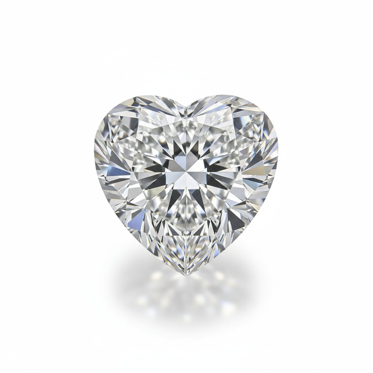 Lab Grown Diamond 1PC Chunky 13x13 MM Heart Faceted White Natural Man Made Gems