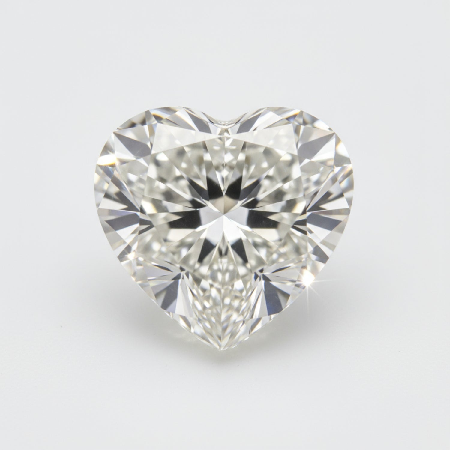 Lab Grown Diamond 1PC Chunky 14x14 MM Heart Faceted White Genuine Man Made Loose Gems