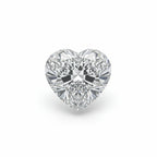 Lab Grown Diamond 1PC Chunky 14x14 MM Heart Faceted White Genuine Man Made Loose Gems