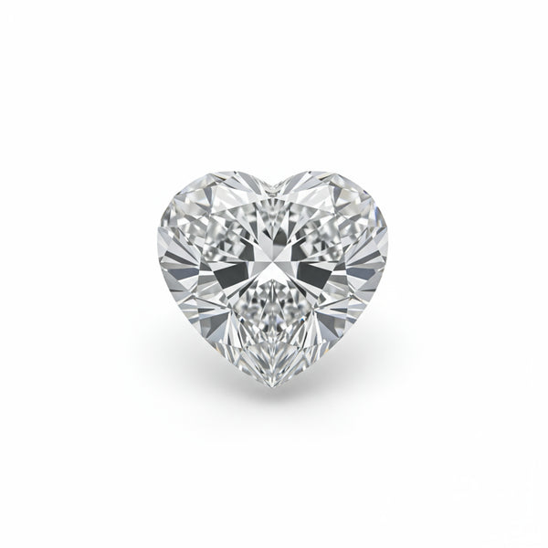 Lab Grown Diamond 1PC Chunky 14x14 MM Heart Faceted White Genuine Man Made Loose Gems