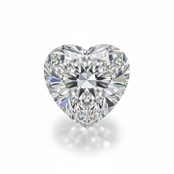 Lab Grown Diamond 1PC Chunky 15x15 MM Heart Faceted White Superior Man Made Loose Gemstone