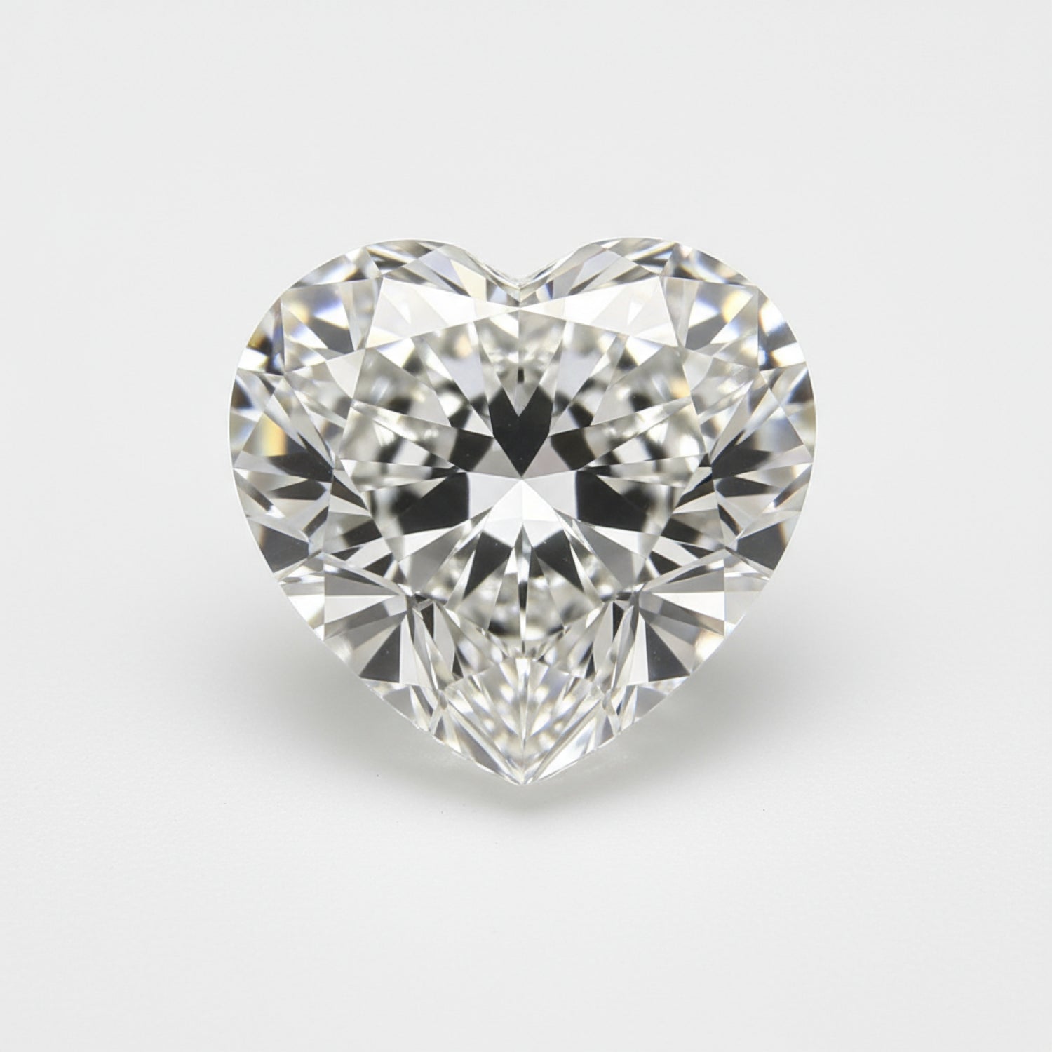 Lab Grown Diamond 1PC Chunky 15x15 MM Heart Faceted White Superior Man Made Loose Gemstone