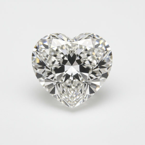 Lab Grown Diamond 1PC Chunky 15x15 MM Heart Faceted White Superior Man Made Loose Gemstone