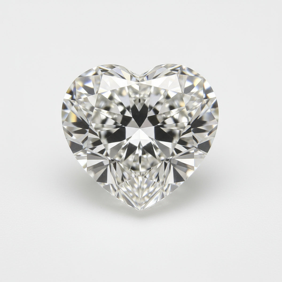 Lab Grown Diamond 1PC Chunky 16x16 MM Heart Faceted White Pure Man Made Loose Gemstones