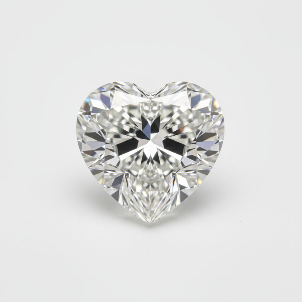 Lab Grown Diamond 1PC Chunky 16x16 MM Heart Faceted White Pure Man Made Loose Gemstones