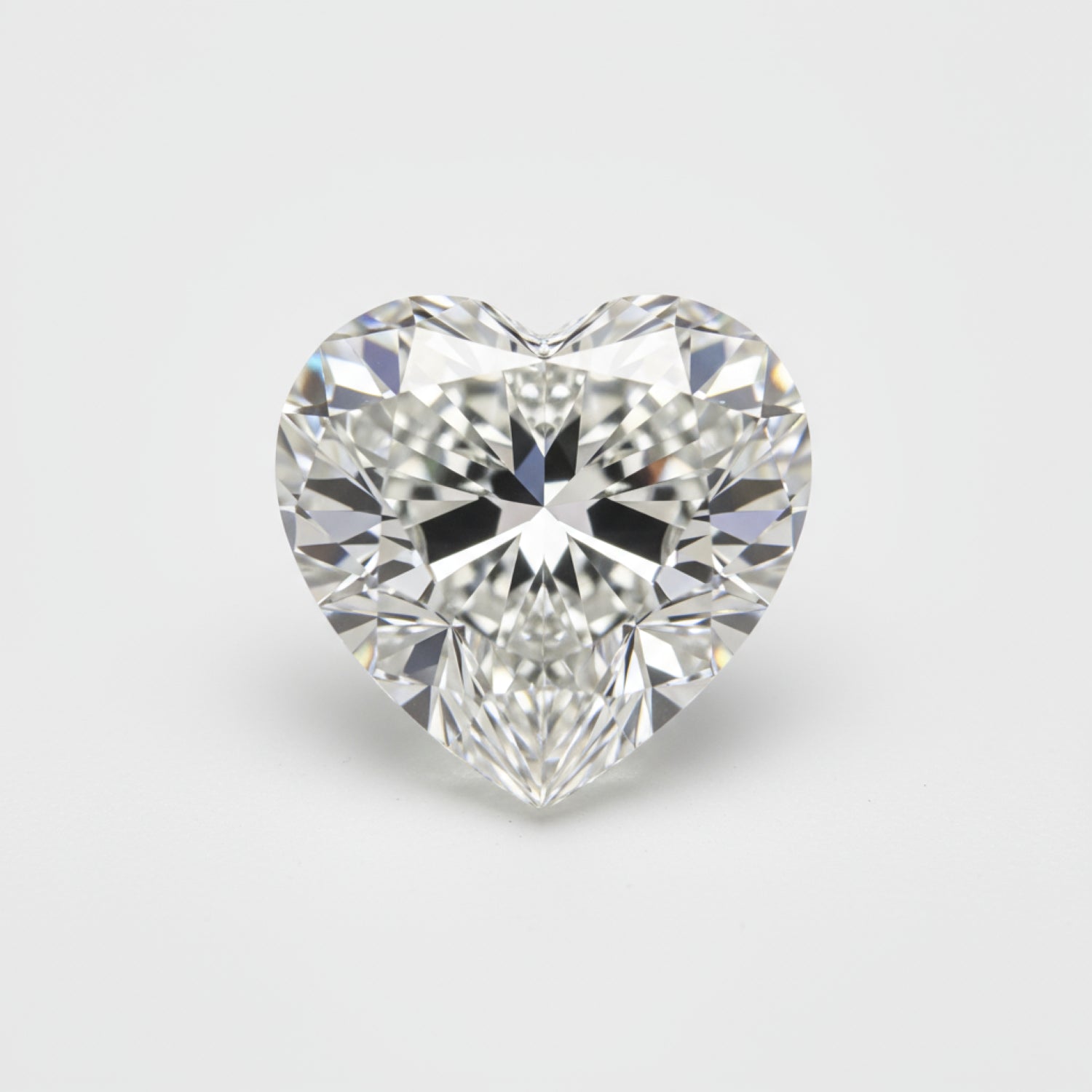 Lab Grown Diamond 1PC Chunky 16x16 MM Heart Faceted White Pure Man Made Loose Gemstones