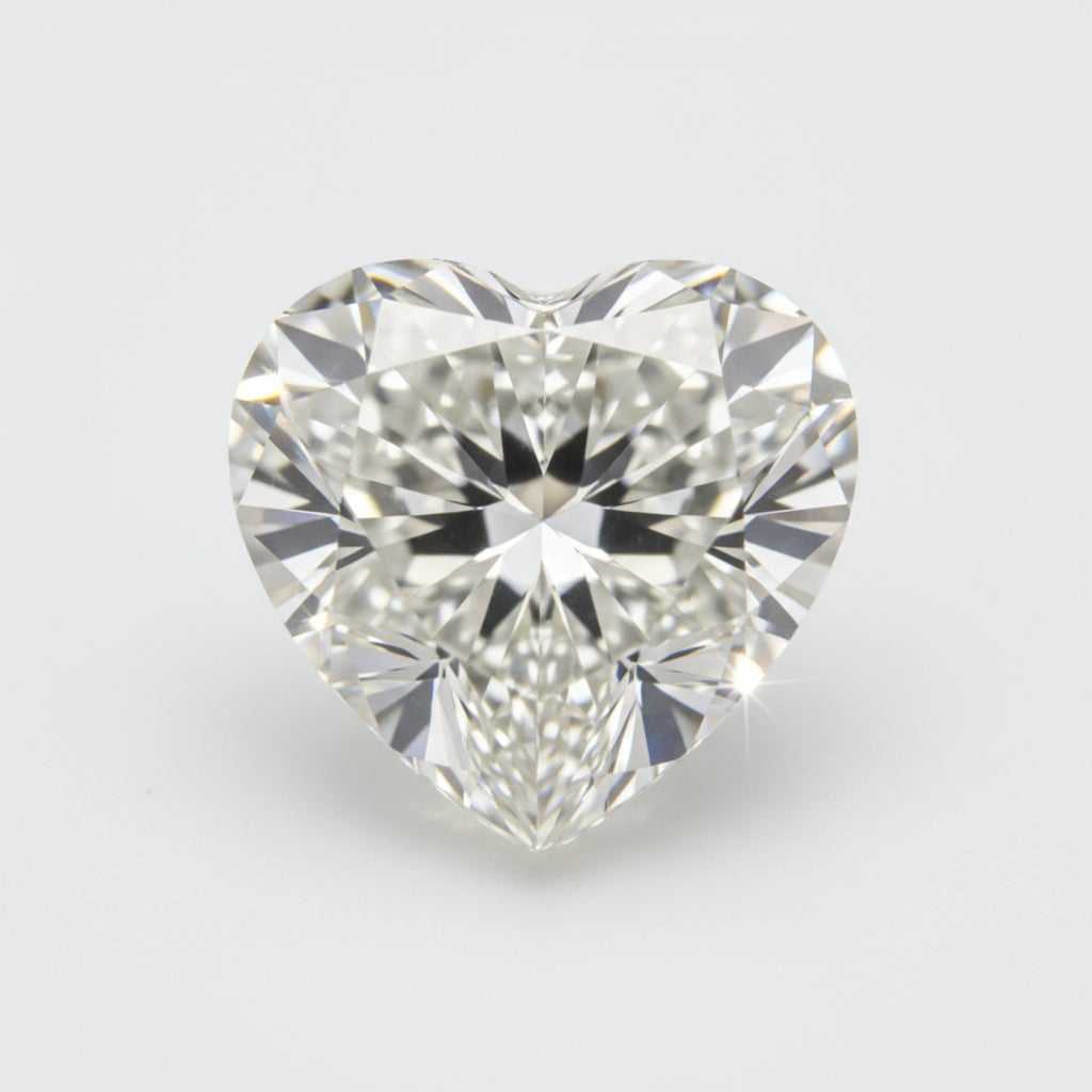 Lab Grown Diamond 1PC Small 7x7 MM Heart Faceted White Splendid Man Made Loose Gemstone