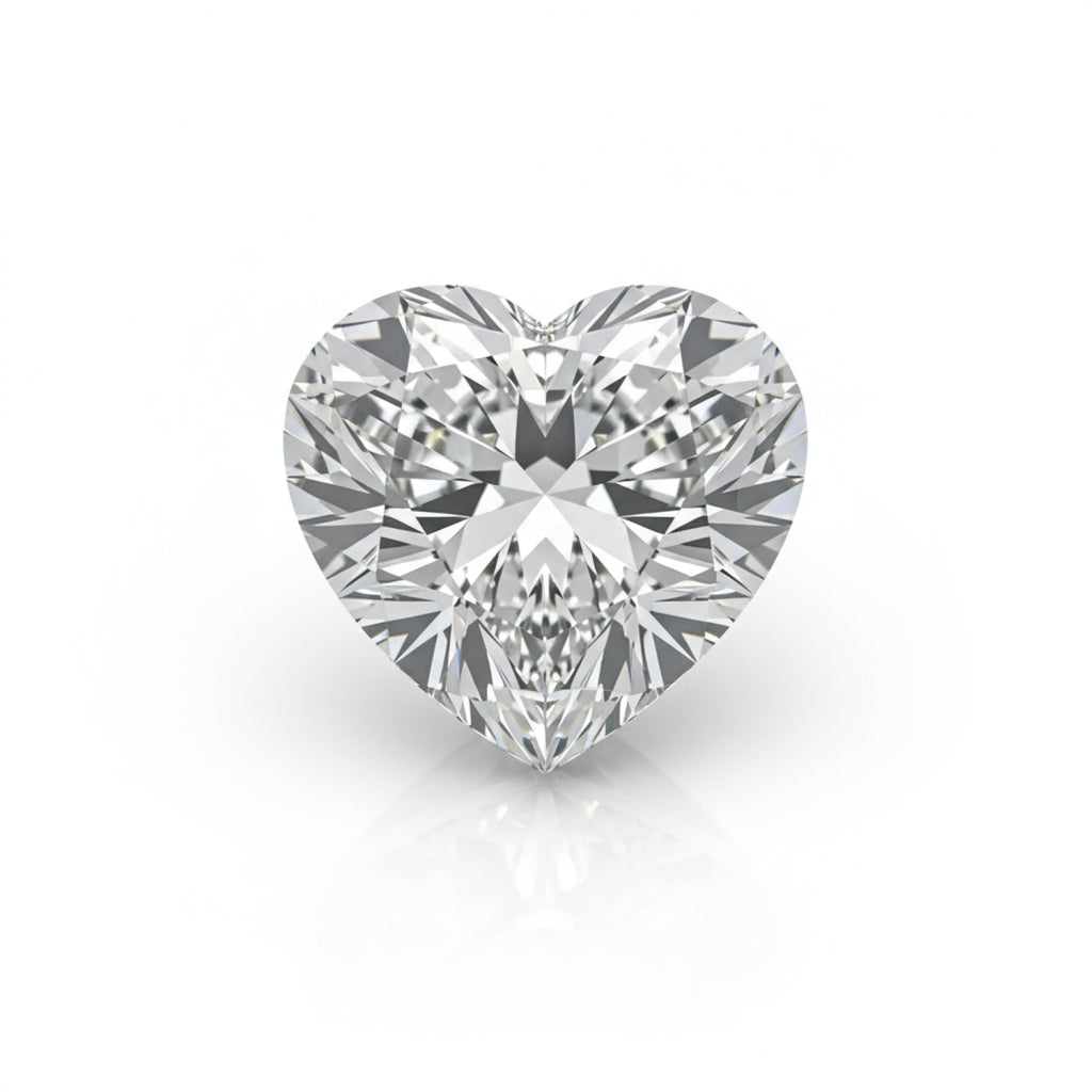 Lab Grown Diamond 1PC Small 8x8 MM Heart Faceted White Luster Man Made Loose Gemstones