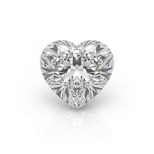 Lab Grown Diamond 1PC Small 8x8 MM Heart Faceted White Luster Man Made Loose Gemstones