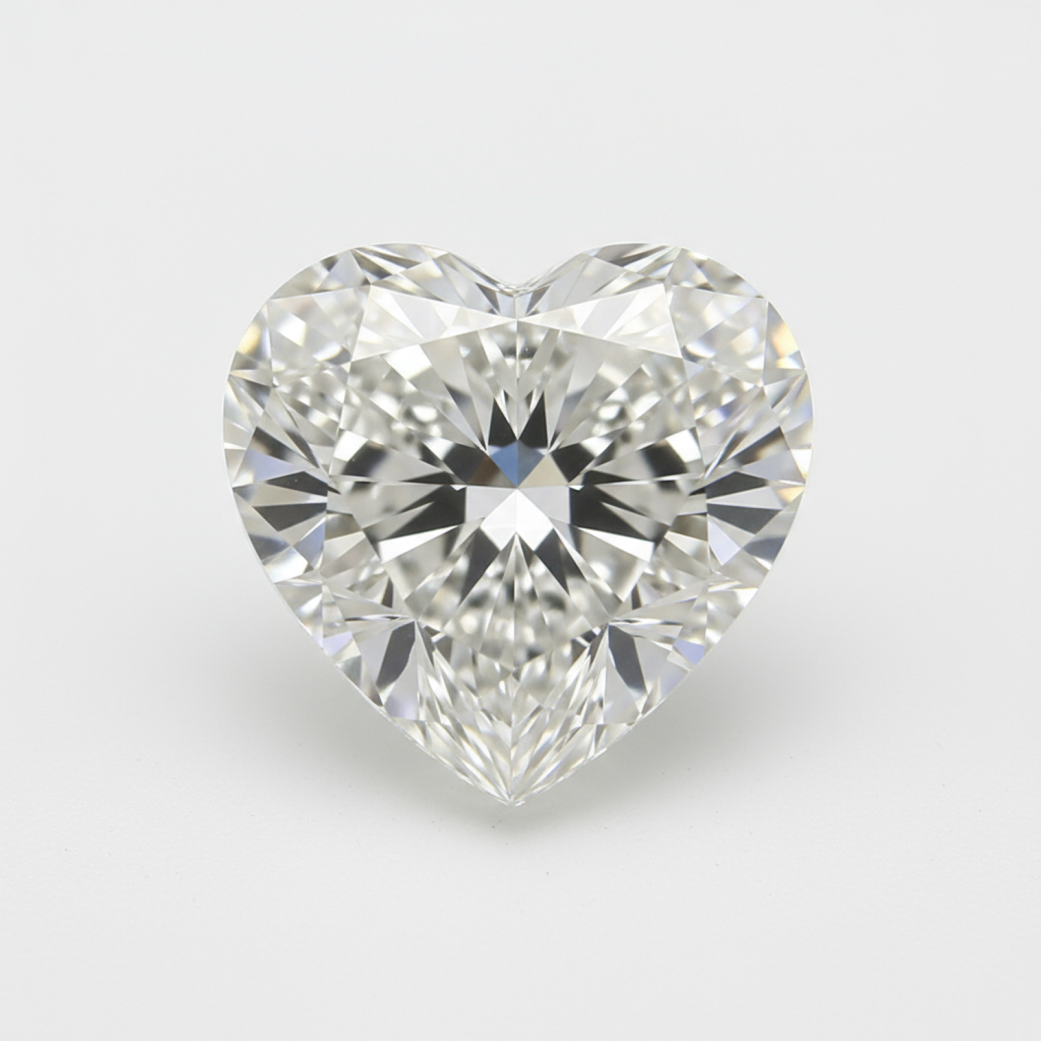 Lab Grown Diamond 1PC Medium 9x9 MM Heart Faceted White Lustrous Man Made Gems Hoofdafbeelding