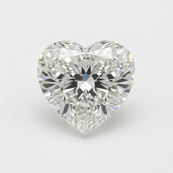 Lab Grown Diamond 1PC Medium 9x9 MM Heart Faceted White Lustrous Man Made Gems