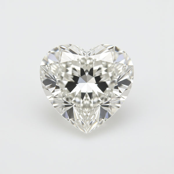 Lab Grown Diamond 1PC Medium 9x9 MM Heart Faceted White Lustrous Man Made Gems