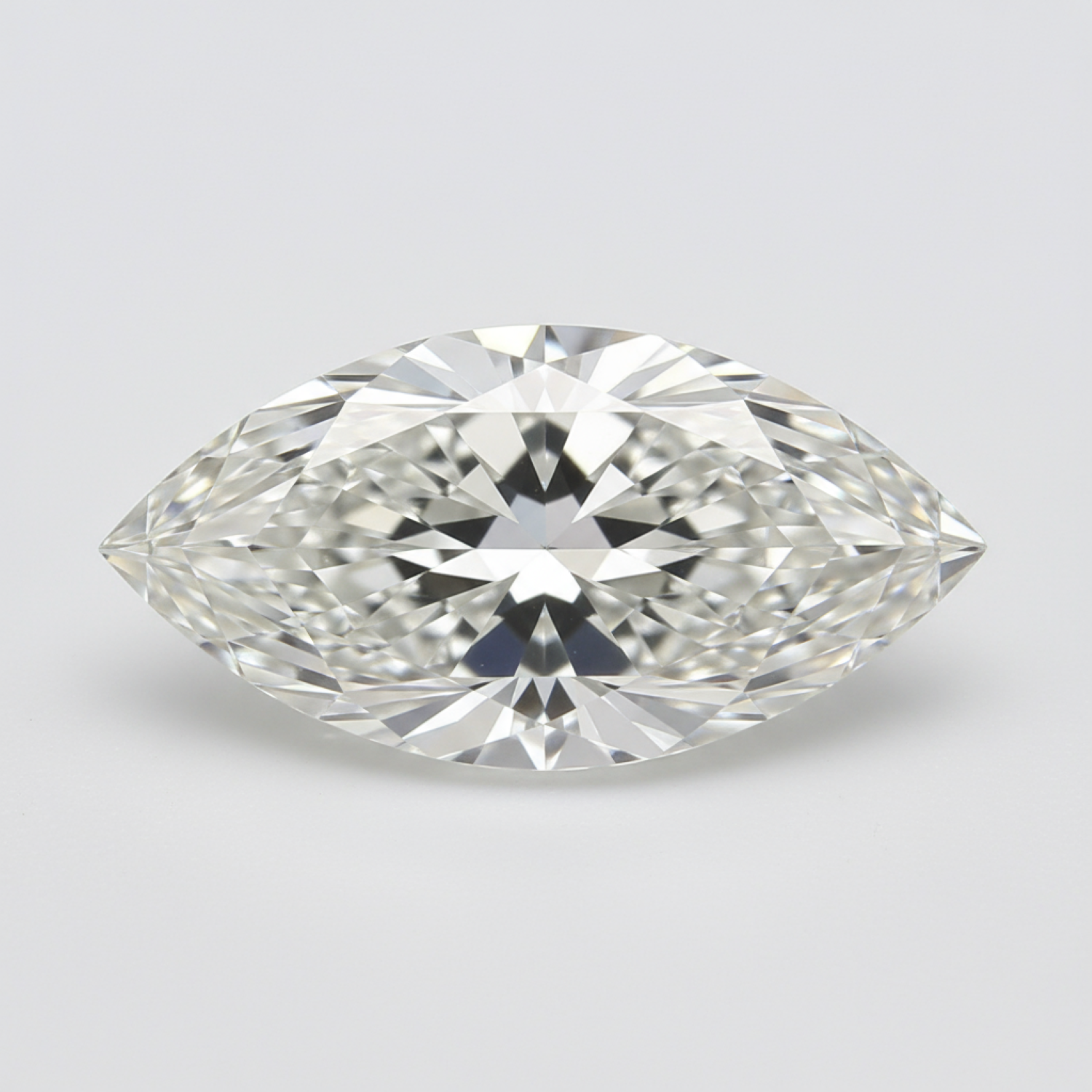 Im Labor gezüchteter Diamant, 1 Stück, grob, 10 x 20 mm, Marquise-Optik, facettiert, weiß, poliert, von Menschenhand gefertigt, lose Edelsteine メイン画像