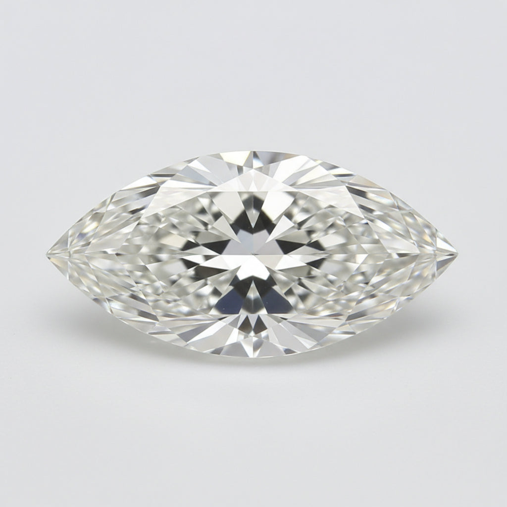 Lab Grown Diamond 1PC Chunky 10x20 MM Marquise Faceted White Polished Man Made Loose Gems