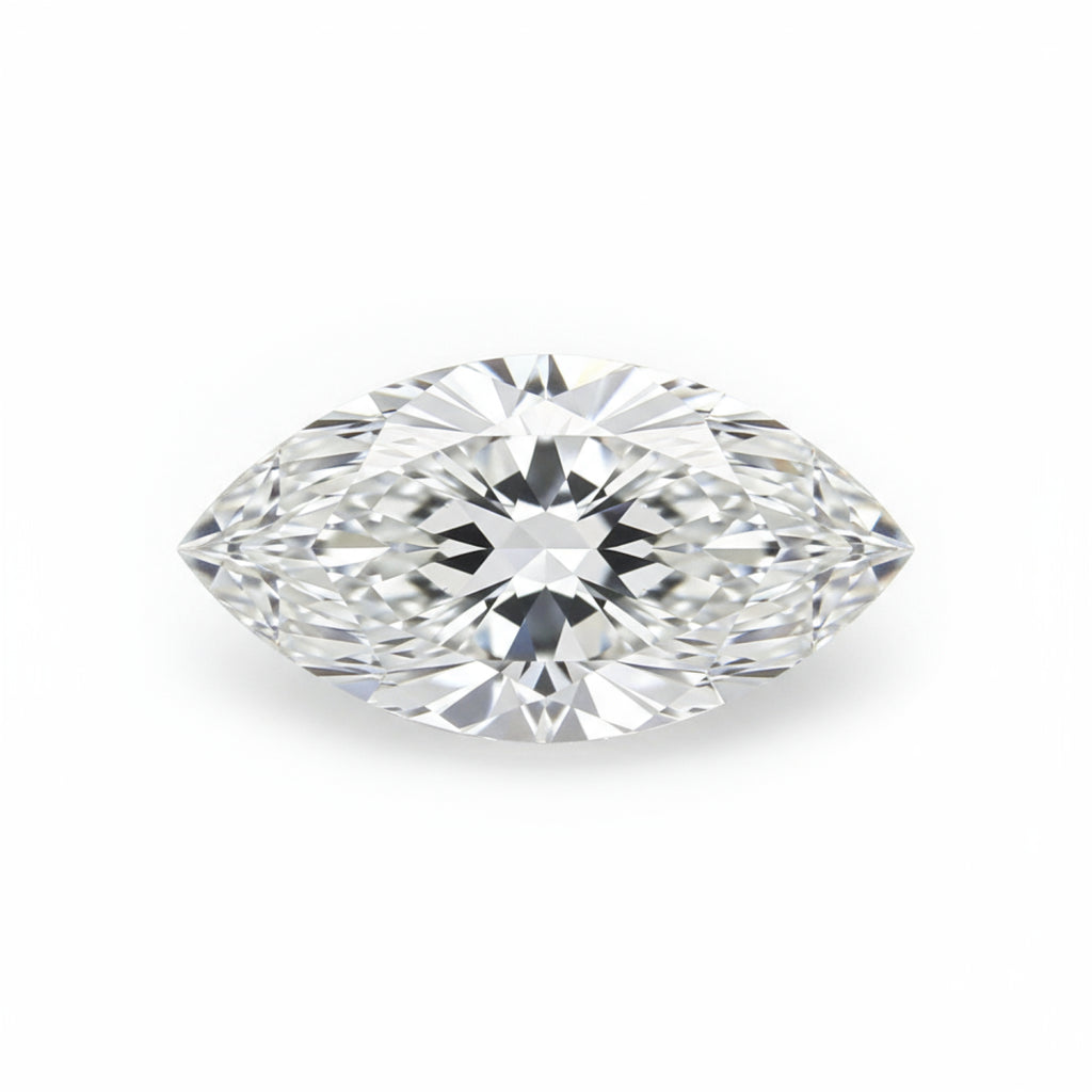 Lab Grown Diamond 1PC Small 6x12 MM Marquise Faceted White Fiery Man Made Loose Gemstone