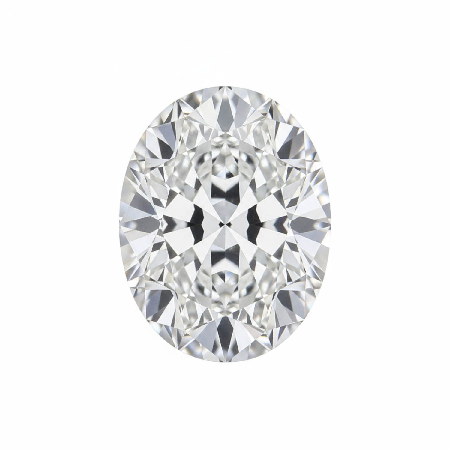 Lab Grown Diamond 1PC Tiny 4x6 MM Oval Faceted White Superior Man Made Loose Gemstone Huvudsaklig produktbild