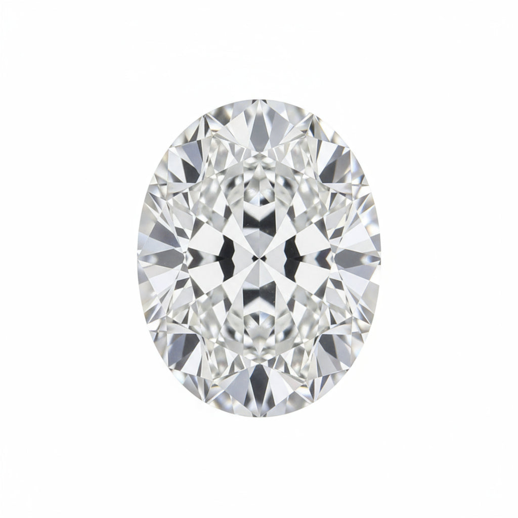 Lab Grown Diamond 1PC Small 6x9 MM Oval Faceted White Brilliant Man Made Loose Gems