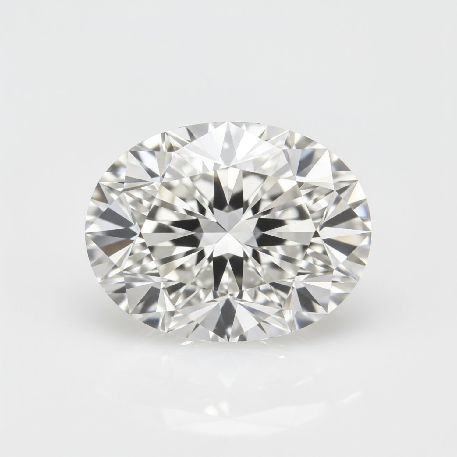 Lab Grown Diamond 1PC Medium 7x10 MM Oval Faceted White Polished Man Made Loose Gemstones