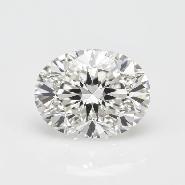 Lab Grown Diamond 1PC Medium 7x10 MM Oval Faceted White Polished Man Made Loose Gemstones