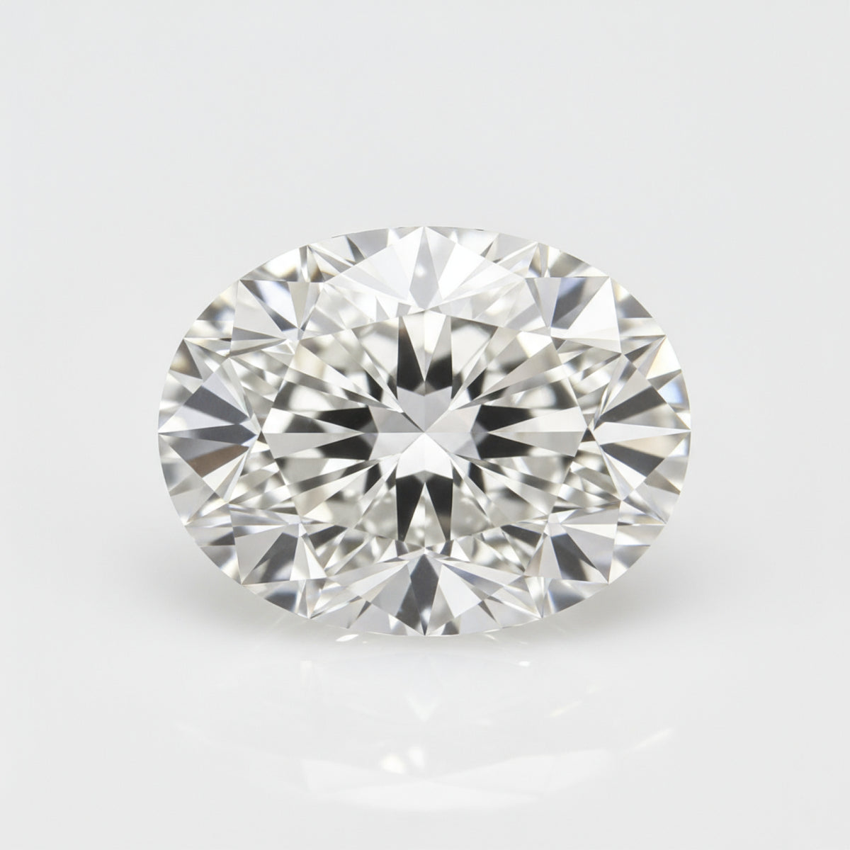 Lab Grown Diamond 1PC Medium 7x10 MM Oval Faceted White Polished Man Made Loose Gemstones