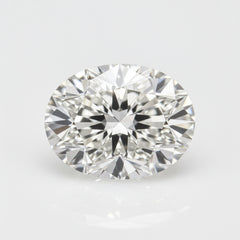 Lab Grown Diamond 1PC Medium 7x10 MM Oval Faceted White Polished Man Made Loose Gemstones