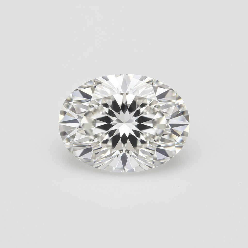 Lab Grown Diamond 1PC Large 9x11 MM Oval Faceted White Luster Man Made Loose Gems