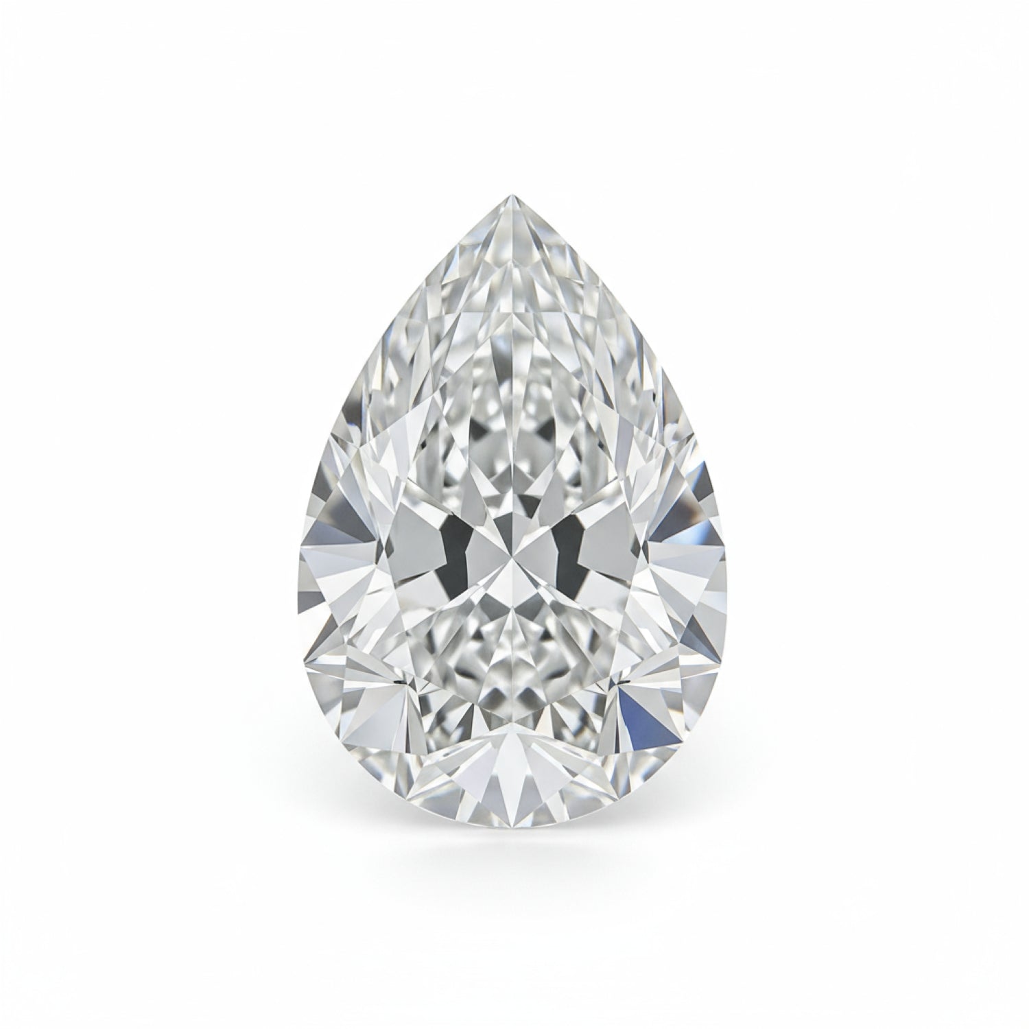 Lab Grown Diamond 1PC Large 10x12 MM Pear Faceted White Polished Man Made Loose Gems