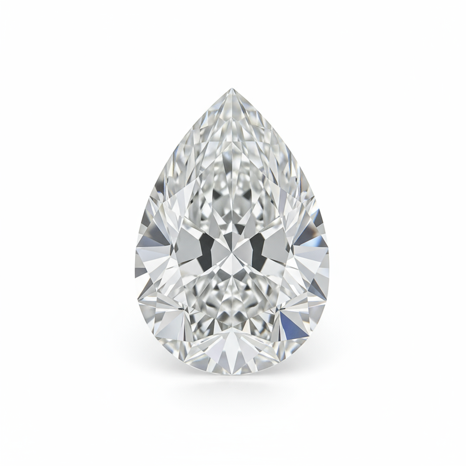 Lab Grown Diamond 1PC Large 10x12 MM Pear Faceted White Polished Man Made Loose Gems Huvudsaklig produktbild