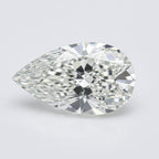 Lab Grown Diamond 1PC Large 10x12 MM Pear Faceted White Polished Man Made Loose Gems