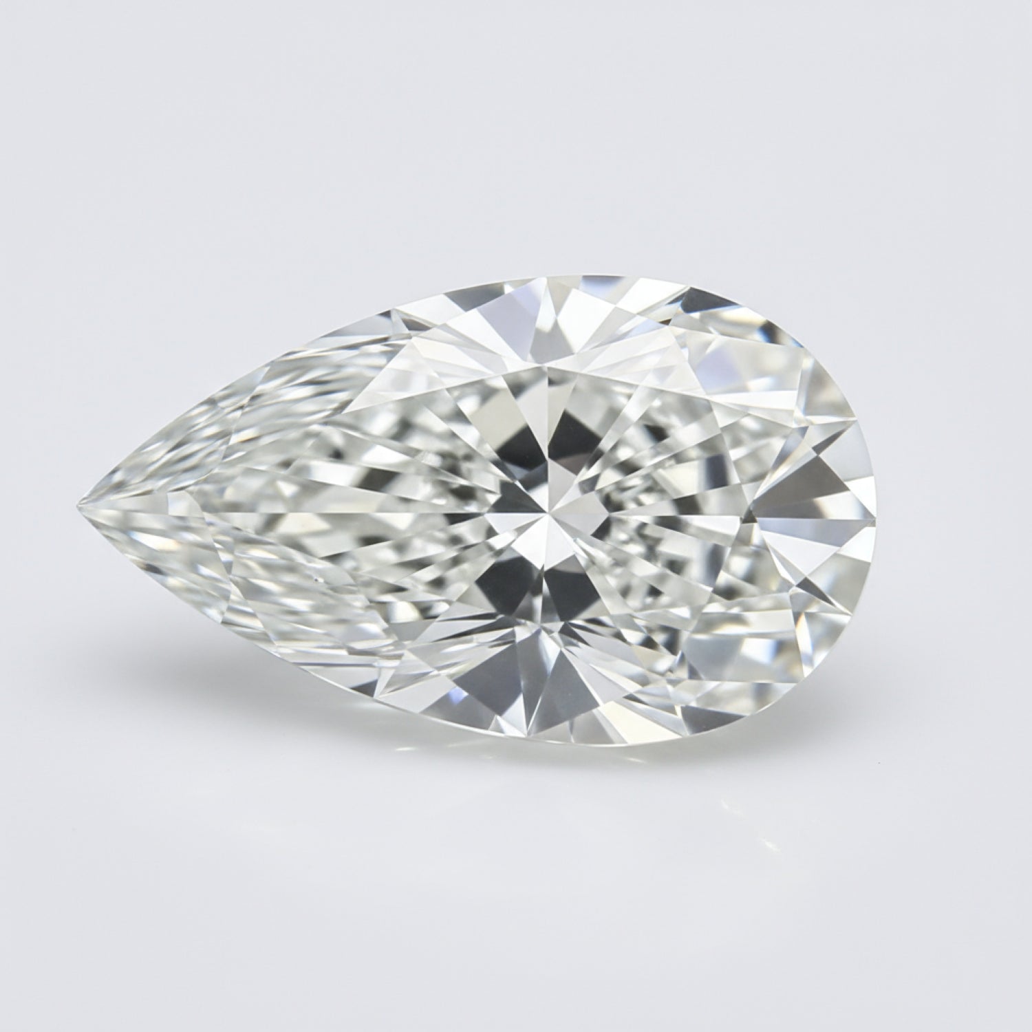 Lab Grown Diamond 1PC Large 10x12 MM Pear Faceted White Polished Man Made Loose Gems