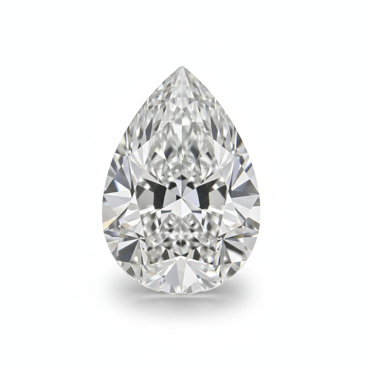 Lab Grown Diamond 1PC Large 10x14 MM Pear Faceted White Splendid Man Made Loose Gemstone