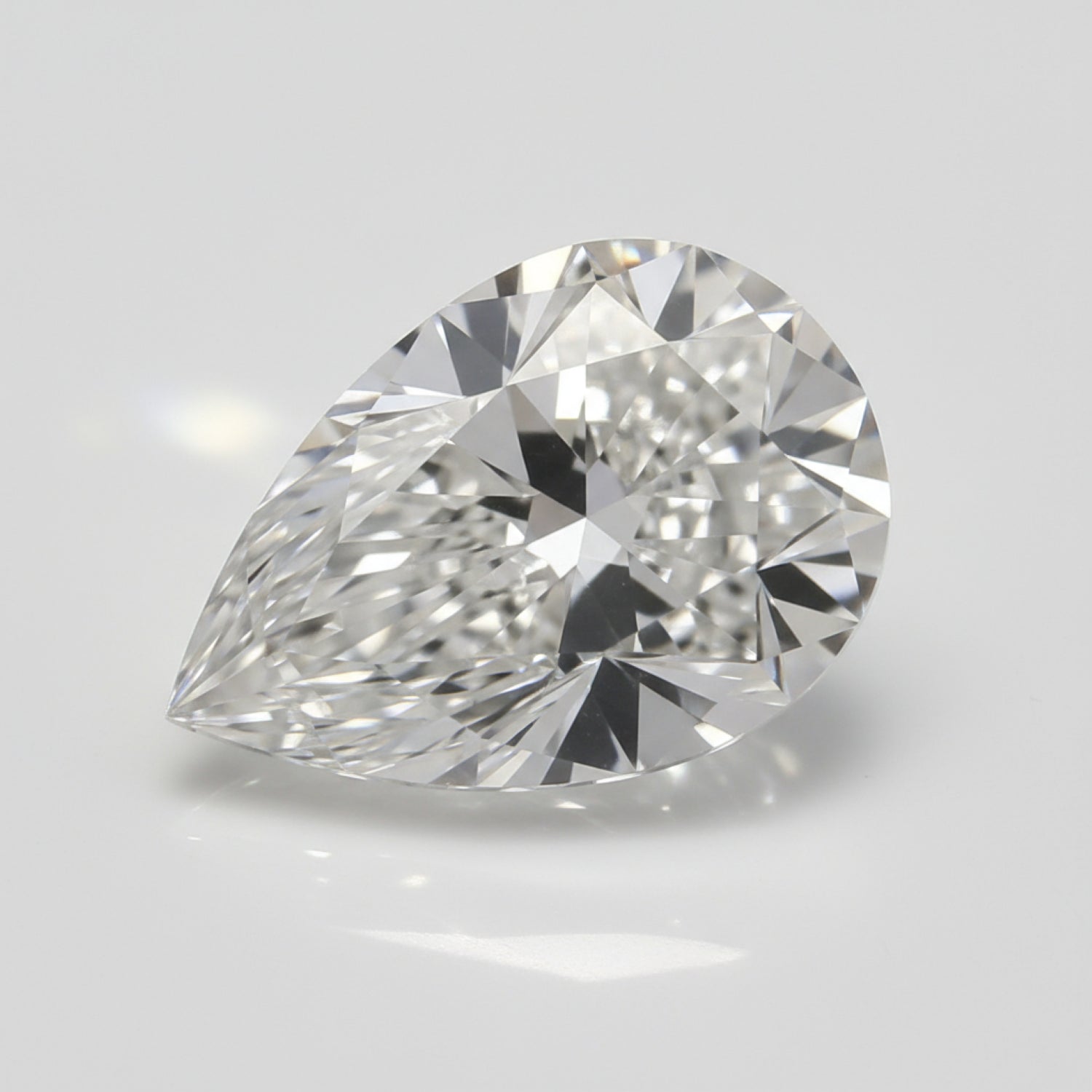 Lab Grown Diamond 1PC Large 10x14 MM Pear Faceted White Splendid Man Made Loose Gemstone