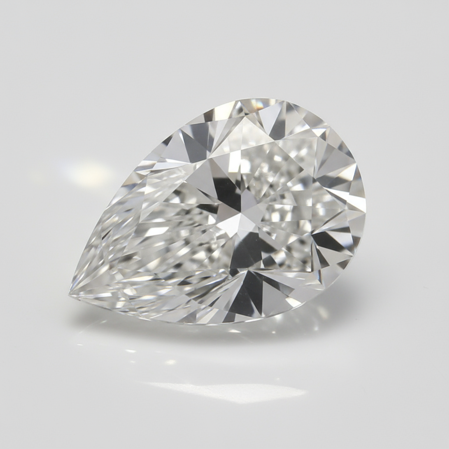 Lab Grown Diamond 1PC Large 10x14 MM Pear Faceted White Splendid Man Made Loose Gemstone Imagen secundaria del producto