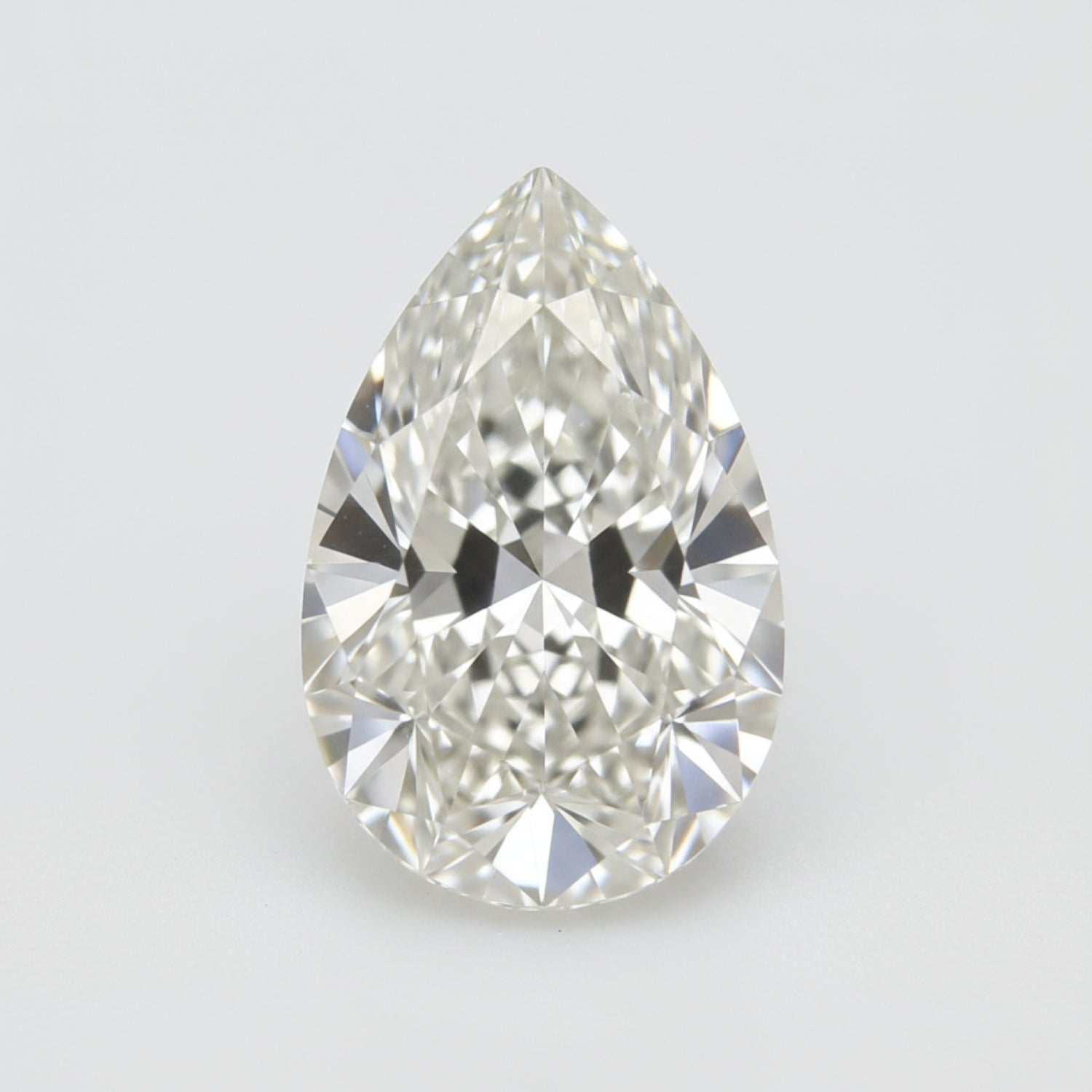 Lab Grown Diamond 1PC Chunky 12x16 MM Pear Faceted White Luster Man Made Loose Gemstones